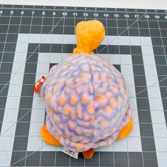 TY Pluffies Cruiser The Turtle Plush Pastel Orange 10 Inch Stuffed Animal Toy - Picture 5 of 12
